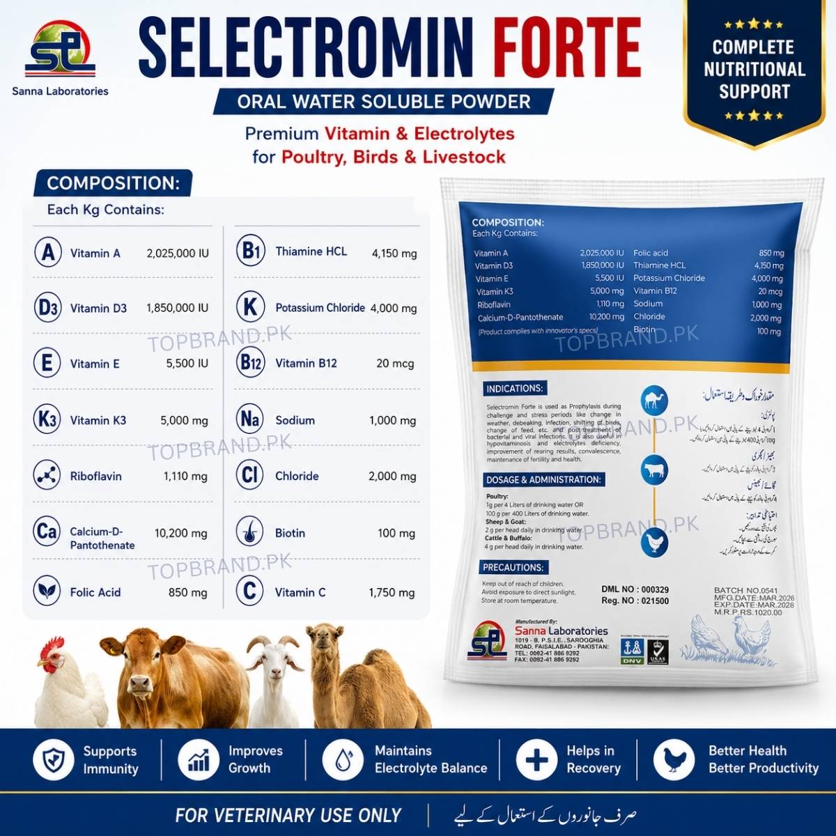 Selectromin Forte – Vitamin & Electrolyte 250g
