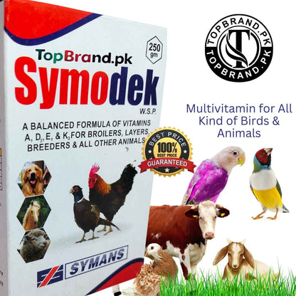 
Symodek ADEK Supplement
Poultry Growth Enhancer
Bird Egg Production Booster
Livestock Nutritional Supplement
ADEK for Parrots and Finches
Animal Health and Immunity Support
Fertility and Hatchability Enhancer
Intestinal Health for Poultry
Pregnancy Care for Livestock
Symodek Vitamin Supplement