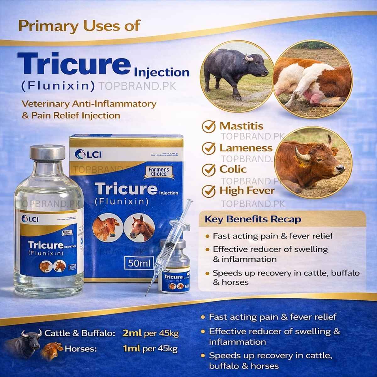 Tricure Injection (Flunixin) 50ml