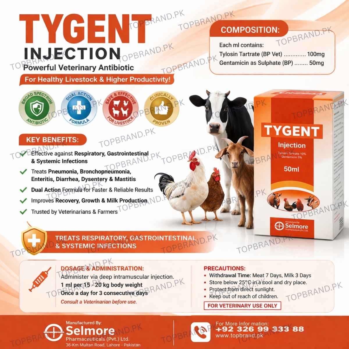 Tylopen , Gentamycine, Genta Combisone, Gentasym