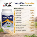 Vetz-Vita Granules (1kg) – Livestock Vitamin & Mineral Feed Supplement