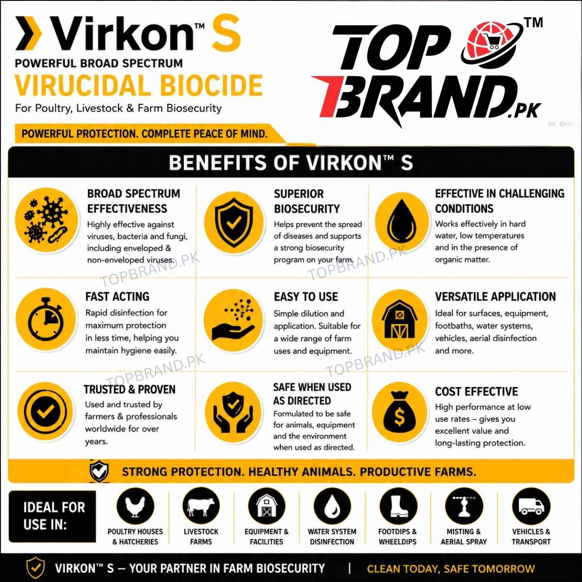 Virkon S, Poultry Disinfectant, Livestock Disinfectant, Farm Biosecurity, Virucidal Biocide, Poultry Farm Cleaner, Hatchery Disinfectant, Surface Sanitizer, Water System Disinfectant, Farm Hygiene Powder, Livestock Hygiene, Broad Spectrum Disinfectant, Loose Packing, Poultry Shed Cleaner, Dairy Farm Sanitizer