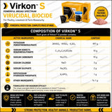 Virkon S, Poultry Disinfectant, Livestock Disinfectant, Farm Biosecurity, Virucidal Biocide, Poultry Farm Cleaner, Hatchery Disinfectant, Surface Sanitizer, Water System Disinfectant, Farm Hygiene Powder, Livestock Hygiene, Broad Spectrum Disinfectant, Loose Packing, Poultry Shed Cleaner, Dairy Farm Sanitizer