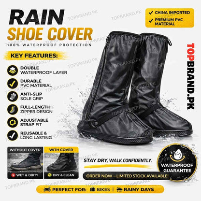 rain shoe cover

waterproof shoe cover

pvc shoe cover

bike rain shoe cover

reusable shoe protector

anti slip shoe cover

black rain cover shoes

water proof rain boot cover
Black waterproof rain shoe cover made of PVC with adjustable strap and full-length zipper
Anti-slip reusable rain shoe cover for men and women in black color PVC material
Waterproof shoe protector cover for rainy days with durable PVC and secure fit design
Black rain boot cover for shoes with zipper closure and non-slip sole for outd
