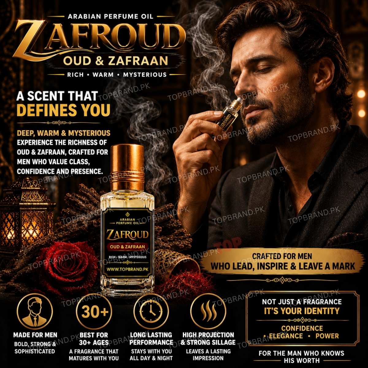 ZAFROUD Oud and Zafraan Perfume Oil Crystal Safroon Irani Zafraan Crystal Zafraan Crystan Zafran Arabian Perfumes Arabian Attars Oud Zafraan Arabian Perfume Oil for Men Warm Spicy Oud Perfume Oil 
Amber Musk Long Lasting Arabian Perfume Oil for Men Mature Arabic Fragrance High Projection Oud Zafraan Attar Royal Oud by Elecnts 
J. Fragrances (Junaid Jamshed) Perfumes Attar Ittars Scents N Stories Fragrances Perfumes Attars Bonanza Satrangi Perfumes Sapphire Fragrances Khaadi Fragrance