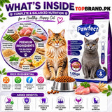 Pawfect Adult Cat Food 1kg – Chicken Flavour Complete & Balanced Nutrition